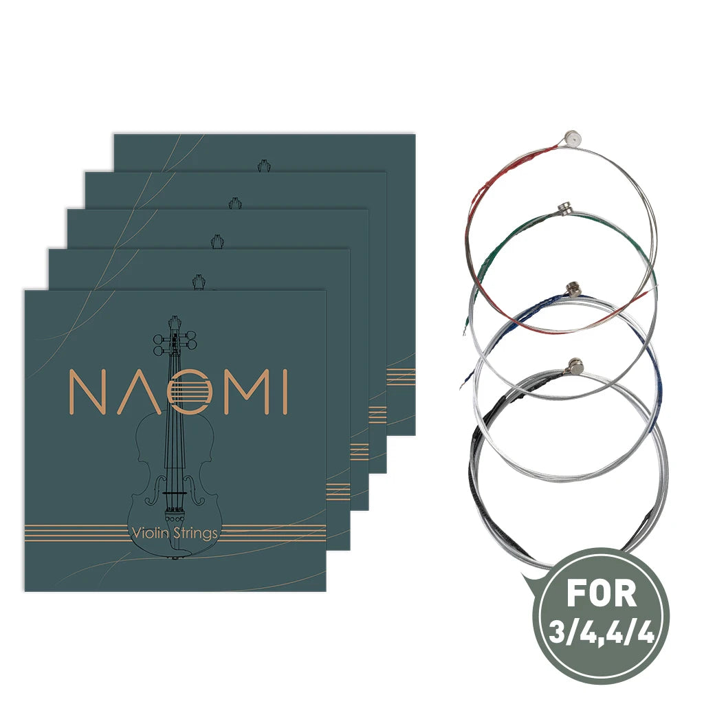 NAOMI 1/5/10 Packs Professional Universal Full Size Violin String Set E-A-D-G Violin Fiddle String