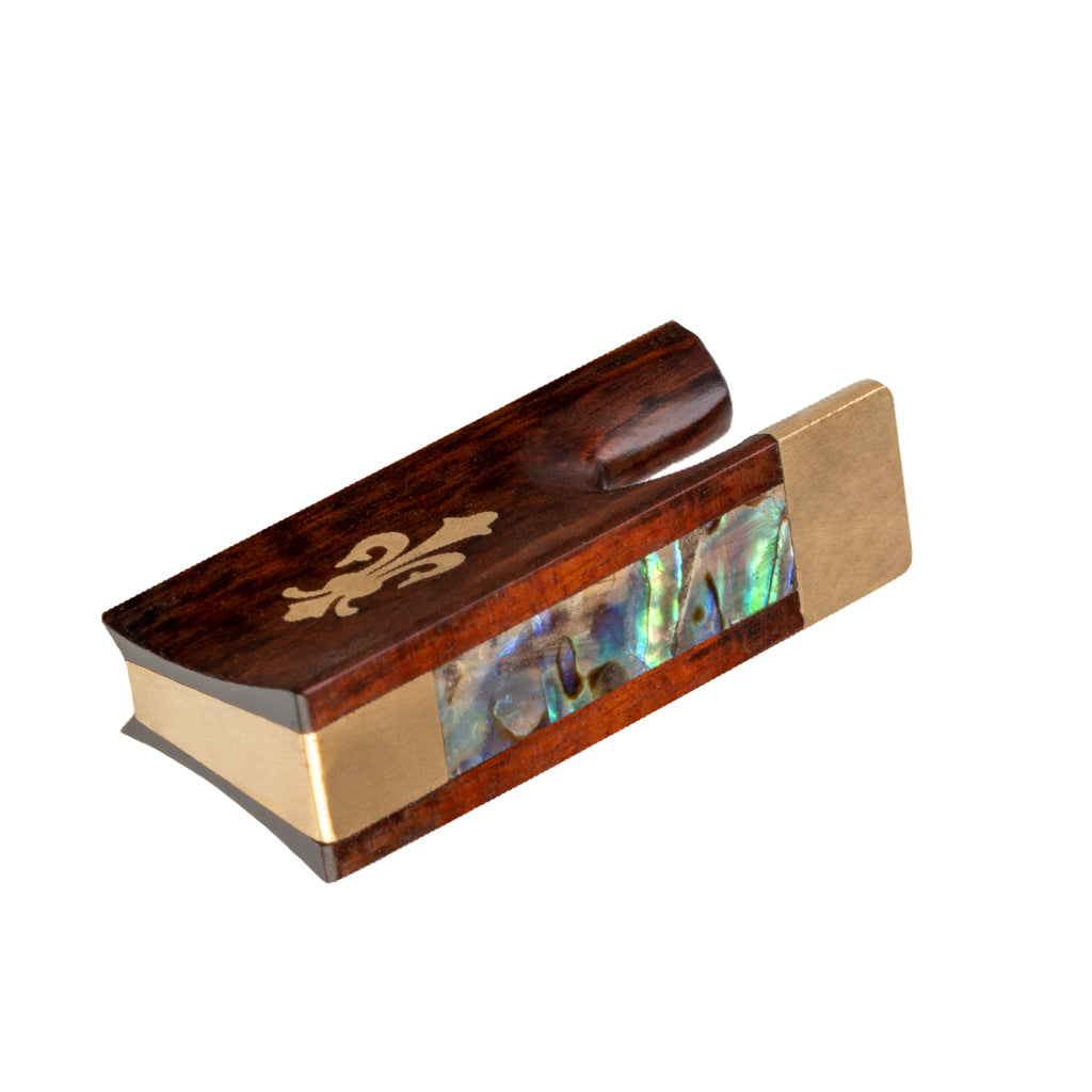 NAOMI Handmade 4/4 Violin Bow Snakewood Frog Golden Fitting