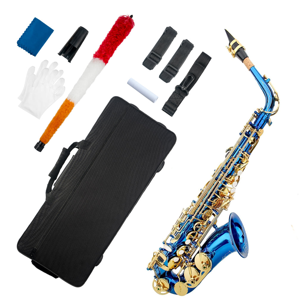 NAOMI Eb Alto Saxophone Brass Gold Lacquer E Flat Alto Sax Woodwind Instrument