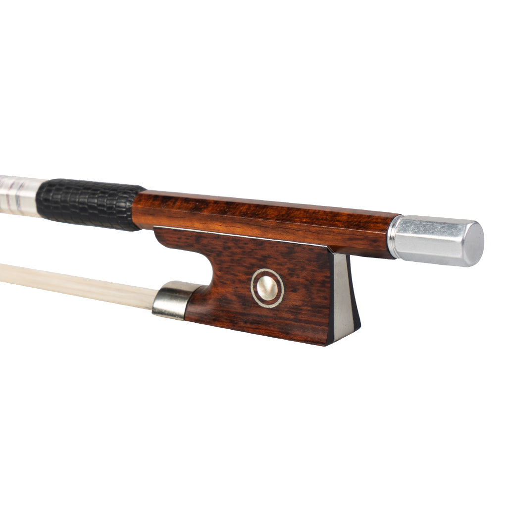 NAOMI Selected Snakewood Violin Bow 4/4 Fiddle Bow With Paris Eye Snakewood Frog Carved Craft Silver Accessories