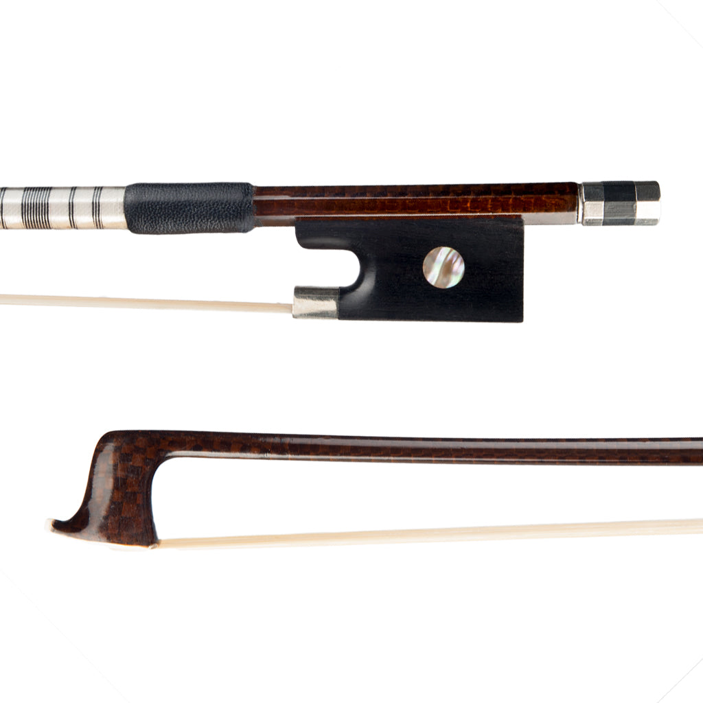 NAOMI 4/4 Violin Bow Grid Carbon Fiber Bow Ebony Frog Sheepskin Grip