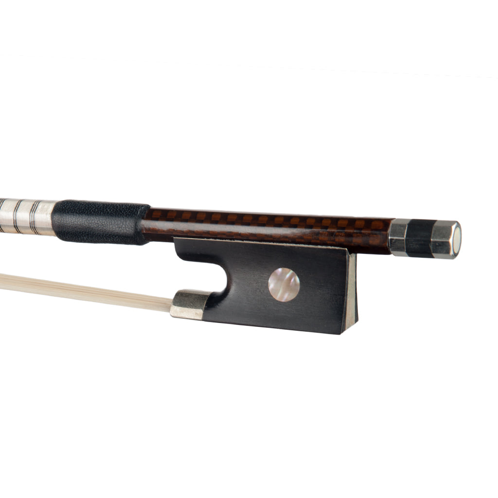 NAOMI 4/4 Violin Bow Grid Carbon Fiber Bow Ebony Frog Sheepskin Grip