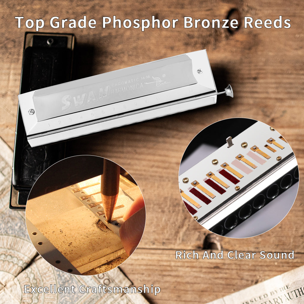 NAOMI SWAN 14 Holes 56 Tone Mouth Organ Instruments Key Of C SW1456 Model ABS Comb Harp