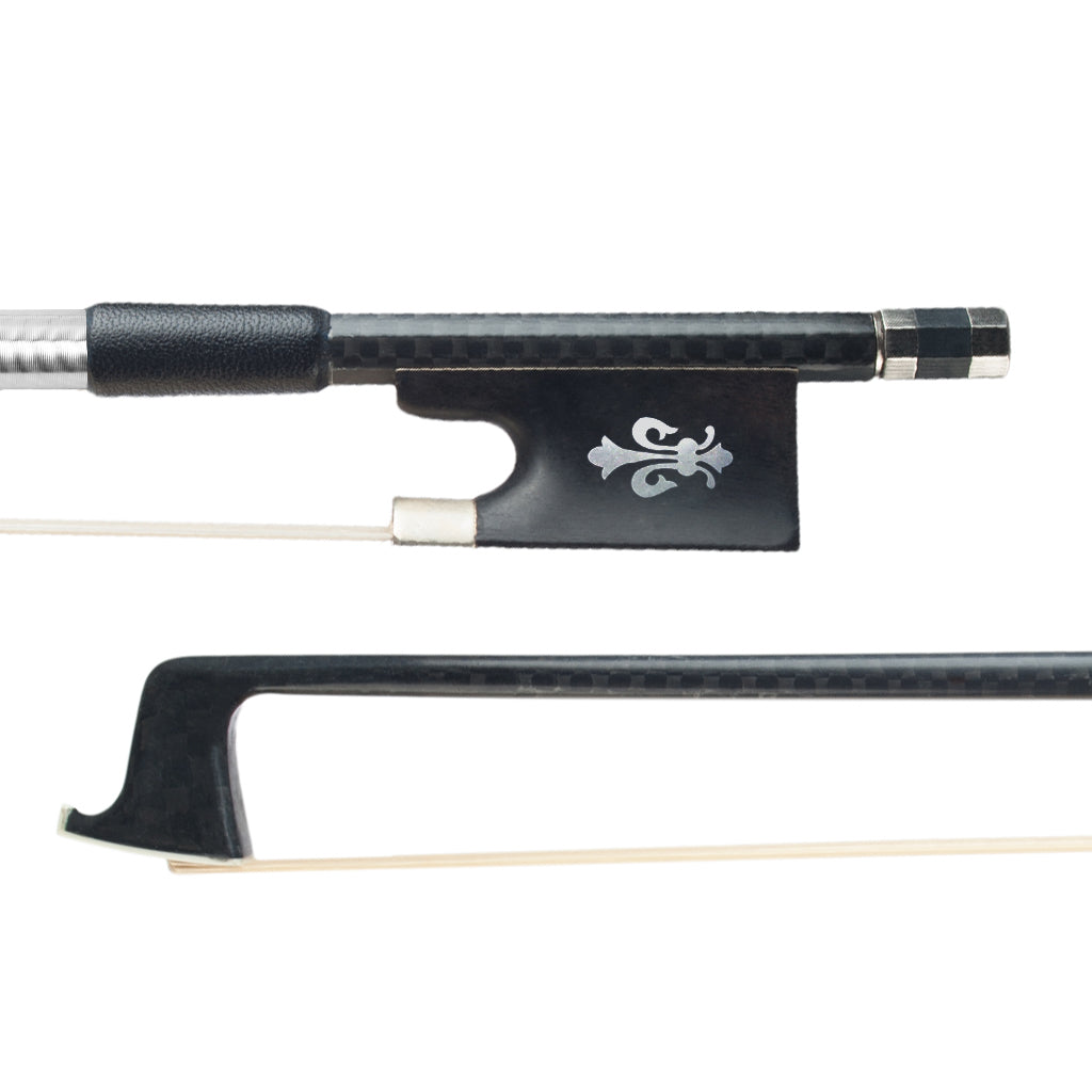 NAOMI Violin Bow 4/4 Grid Carbon Fiber Silver Wire Wrap Ebony Frog