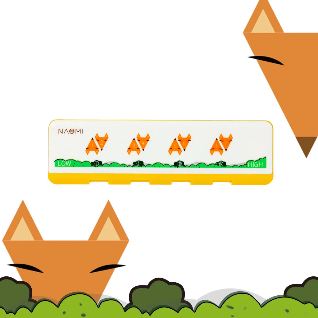 NAOMI 4 Holes 8 Tone Harmonica Brass Reed Plate Diatonic Harmless Plastic No Screw Design Ideal Musical Instrument For Children