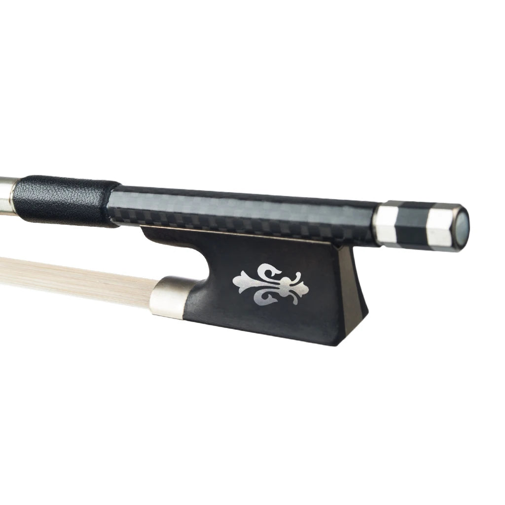 NAOMI Violin Bow 4/4 Grid Carbon Fiber Silver Wire Wrap Ebony Frog