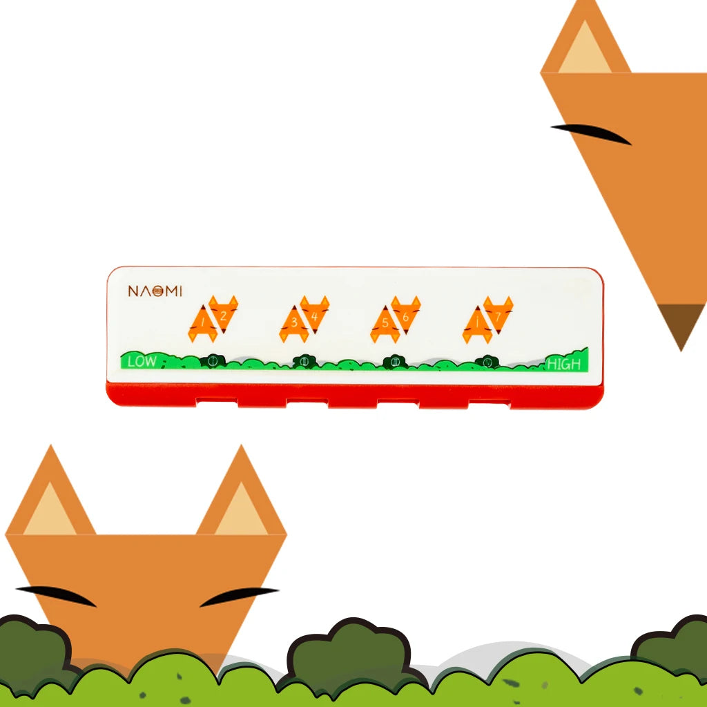 NAOMI 4 Holes 8 Tone Harmonica Brass Reed Plate Diatonic Harmless Plastic No Screw Design Ideal Musical Instrument For Children