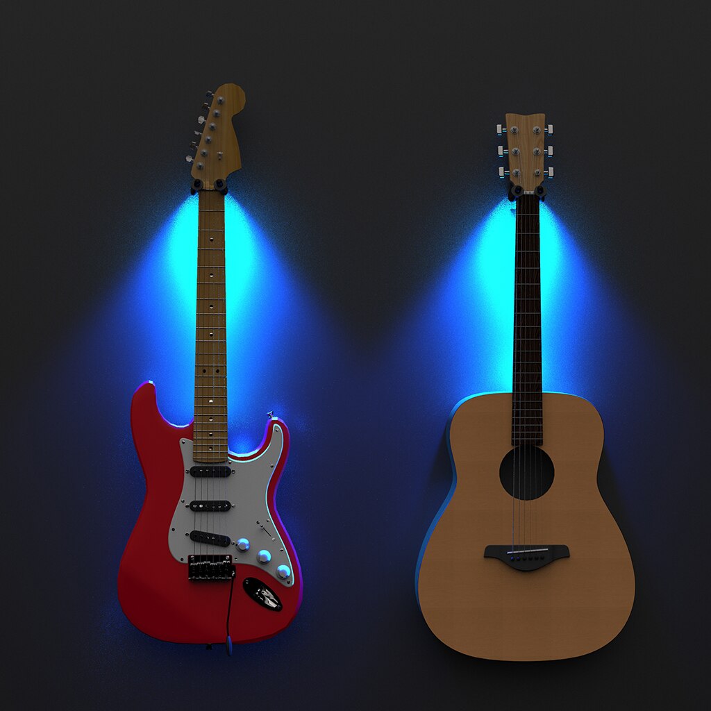 NAOMI Lighting LED Guitar Hanger Hook Wall Mount Bracket Display Light Gitar Guitarra Hangers Guitar Bass Accessories