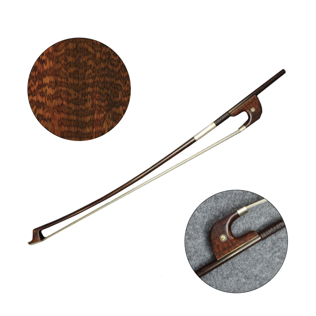 NAOMI Snakewood German Bass Bow Arco White Horsehair For 4/4 Upright Bass Orchestra Players