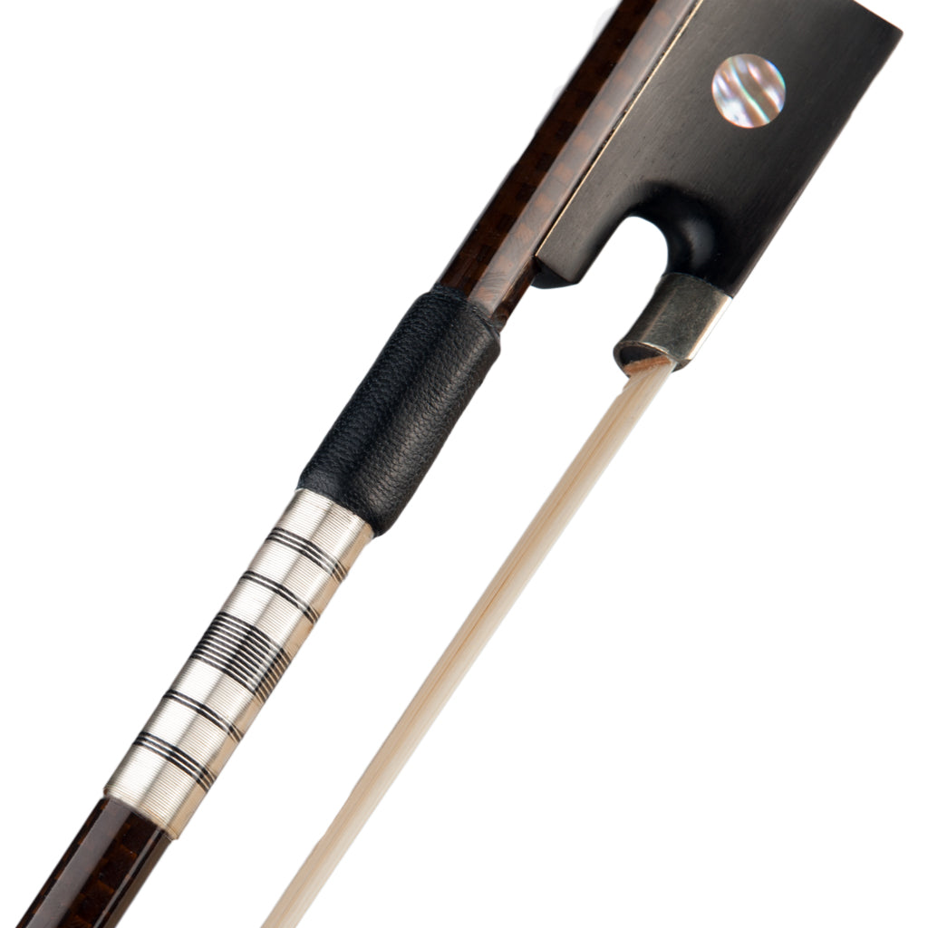 NAOMI 4/4 Violin Bow Grid Carbon Fiber Bow Ebony Frog Sheepskin Grip